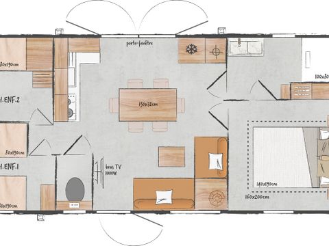 MOBILHOME 6 personnes - Cottage Sérénité
