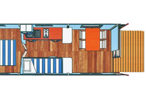 HÉBERGEMENT INSOLITE 4 personnes - ROULOTTE - sans sanitaires 18 m²