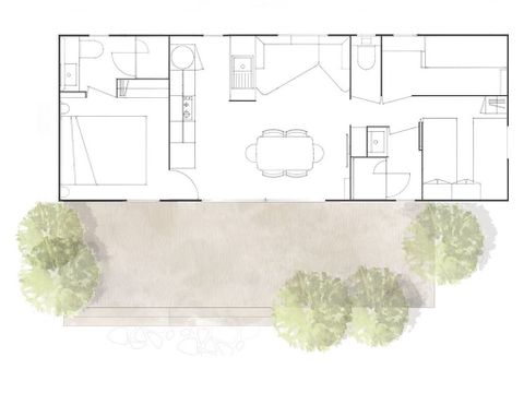 MOBILHOME 6 personnes - Cottage Premium - 3 chambres