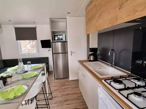 MOBILHOME 6 personnes - Mobil-Home En Vau 4 Pièces 6 Personnes Climatisé + TV
