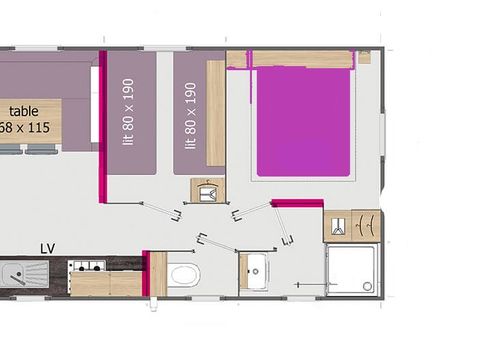 MOBILHOME 4 personnes - ( n°26)
