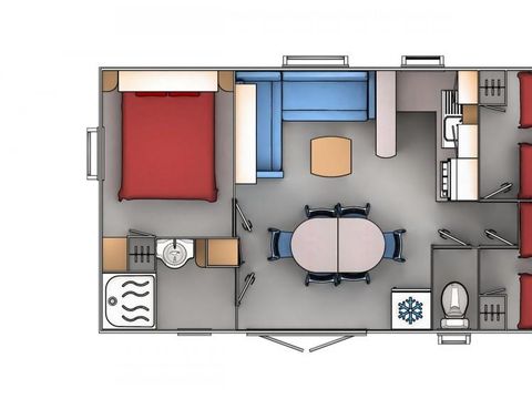 MOBILHOME 6 personnes - 3 Chambres 