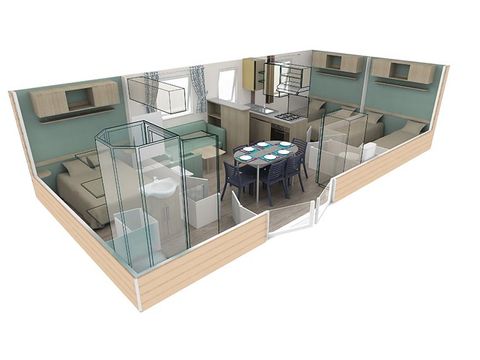 MOBILHOME 6 personnes - climatisé avec 3 chambres 