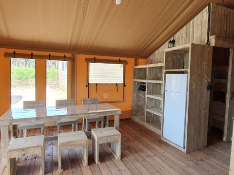 Tente en toile et en bois 6 personnes - Eco-Lodge - WOODY - 3 chambres