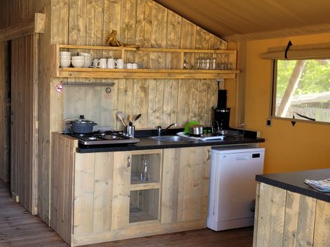 TENTE TOILE ET BOIS 6 personnes - Eco-Lodge WOODY 3 chambres