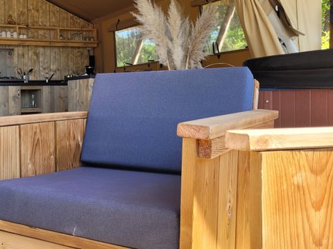 Tente en toile et en bois 6 personnes - Eco-Lodge - WOODY - 3 chambres