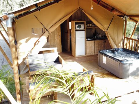 TENTE TOILE ET BOIS 4 personnes - Eco-Lodge WOODY 2 chambres