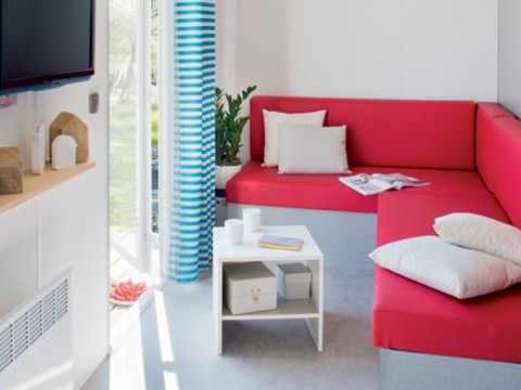 MOBILHOME 4 personnes -  Mobil-home Premium 28m² - 2 chambres - TV + climatisé + Lave vaiselle 4 pers