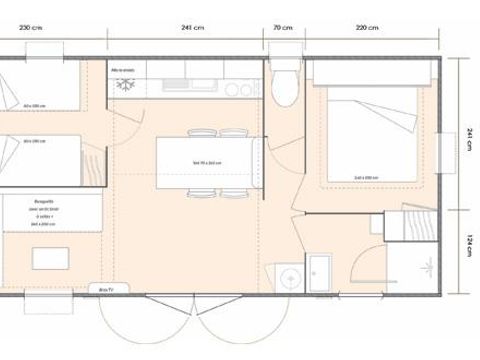 MOBILHOME 4 personnes - Mobil-home Premium 32m² - 2 chambres