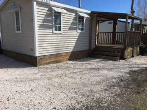 MOBILHOME 4 personnes -  Mobil-home Premium 28m² - 2 chambres - TV + climatisé + Lave vaiselle 4 pers