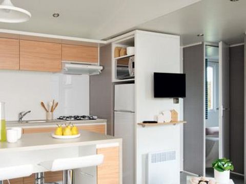 Mobilhome 6 personnes - Premium 30m² - 3 chambres - TV - Clim - Lave vaisselle ou lave linge