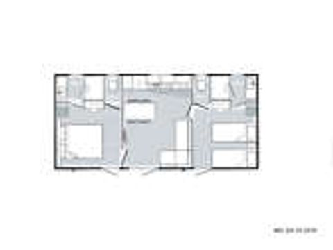 Mobilhome 4 personnes - Premium Plus 32m²-2 chambres - 2 salles de bain+TV+Clim+Draps+Serviettes+Lits faits+Ménage final incl