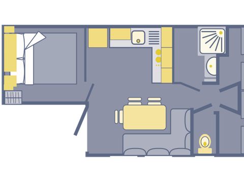 Mobilhome 6 personnes - Loggia - 32m² - 3 chambres - climatisé