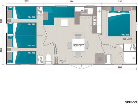 MOBILHOME 6 personnes - MOOREA SUPERIEUR