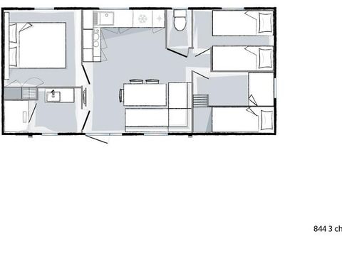 MOBILHOME 6 personnes - CURACAO Prestige 3 chambres