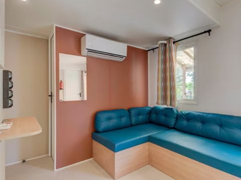 MOBILHOME 8 personnes - Comfort | 4 Ch. | 8 Pers. | Terrasse surélevée | Cuisine extérieure | 2 SDB | Clim.
