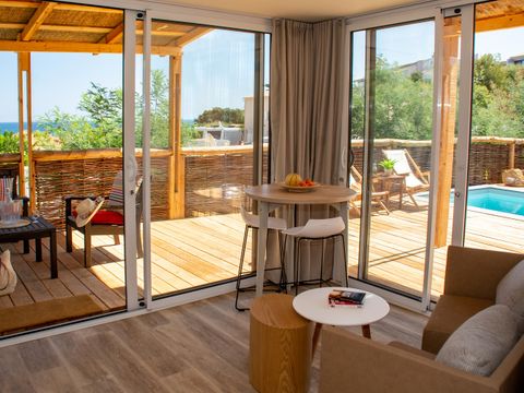 Mobilhome 8 personnes - Lodge Riviera - 2 à clim. Plancha