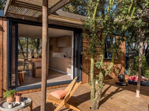 Mobilhome 6 personnes - Lodge Luxe Vue Panoramique - 2 à clim. Plancha