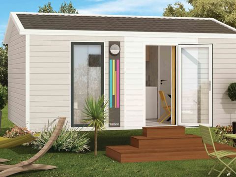 MOBILHOME 2 personnes - Confort 20m² - 1 chambre + terrasse intégrée