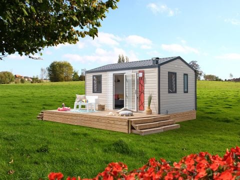 MOBILHOME 2 personnes - Confort 20m² - 1 chambre + terrasse intégrée
