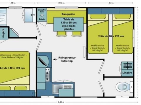 MOBILHOME 4 personnes - SUPER  VENUS  