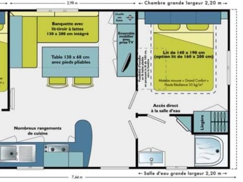 MOBILHOME 4 personnes - SUPER MERCURE Confort  3/4 pers