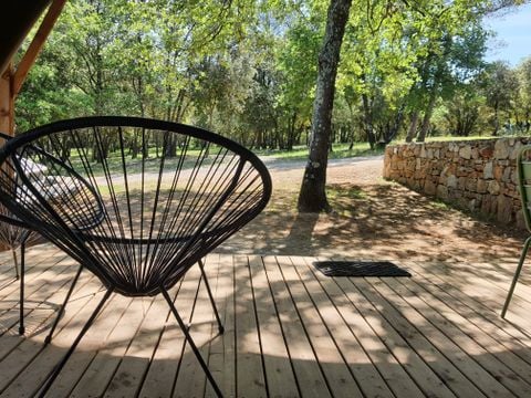 TENTE TOILE ET BOIS 4 personnes - Lodge Safari  (Photos non contractuelles : en cours d'installation)