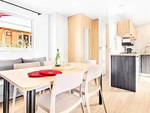 Mobilhome 6 personnes - Cottage Ilbarritz - 4 Pièces - Climatisé - TV - 2 salles de bain