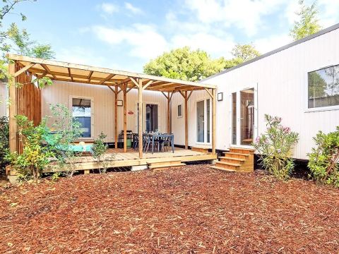 Mobilhome 10 personnes - Cottage Ibardin - 6 Pièces - Climatisé - TV