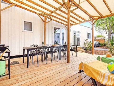 Mobilhome 10 personnes - Cottage Ibardin - 6 Pièces - Climatisé - TV