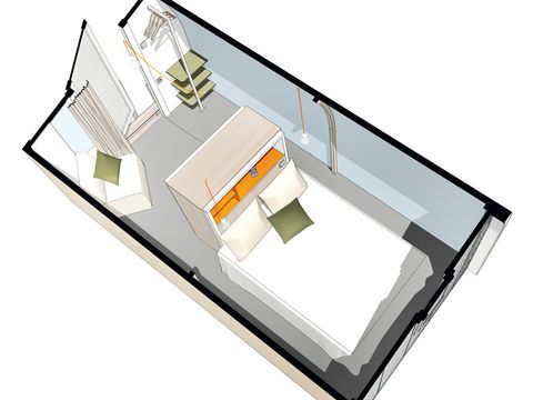 BUNGALOW TOILÉ 2 personnes - Coco-sweet - 1 chambre - 11m² -