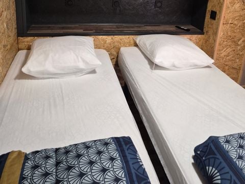 TENTE TOILE ET BOIS 3 personnes - Cabane bois Glamping sous toile saharienne