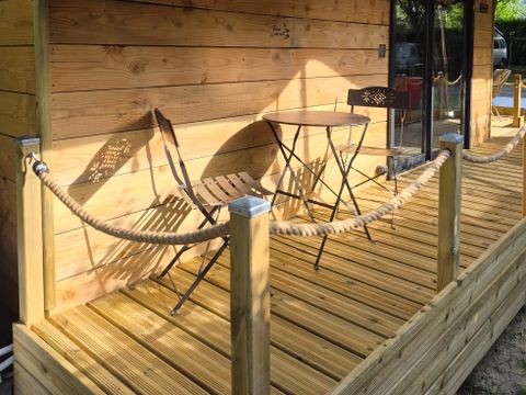 TENTE TOILE ET BOIS 3 personnes - Cabane bois Glamping sous toile saharienne