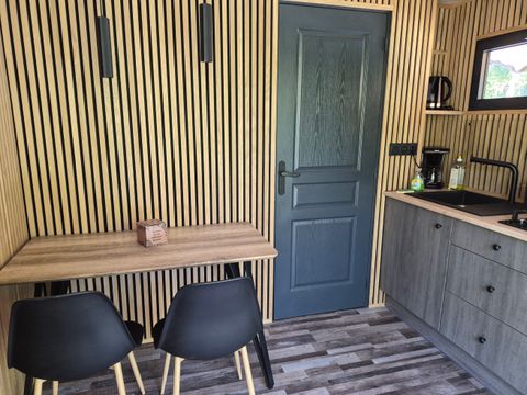 TENTE TOILE ET BOIS 3 personnes - Cabane bois Glamping sous toile saharienne