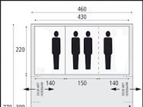 TENTE 4 personnes - Tente Meublée 23m² - 3 chambres - sans sanitaires - Auvent 11m²