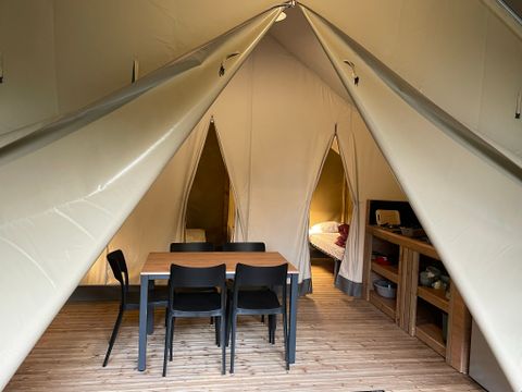 TENTE 5 personnes - Tente Lodge Confort 23m² - 2 chambres - sans sanitaires - Terrasse couverte 11m²
