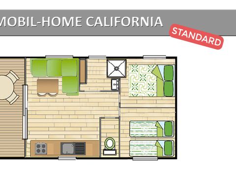 MOBILHOME 4 personnes - CALIFORNIA. STANDARD