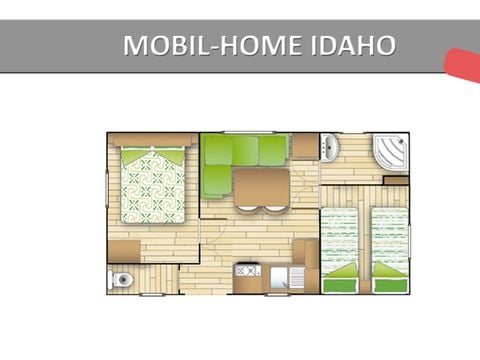 MOBILHOME 2 personnes - IDAHO. ECO - 2 personnes inclus