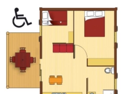 CHALET 6 personnes - CHALET KIRSH 35 m² 2 CHAMBRES A