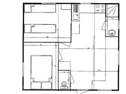 MOBILHOME 4 personnes - Mobile home Standard 24m² - 2 chambres