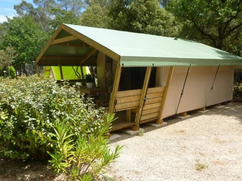 TENTE TOILE ET BOIS 5 personnes - FREE Confort 24m² - 2 chambres