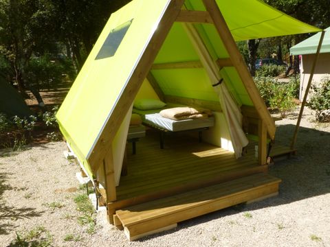 TENTE TOILE ET BOIS 2 personnes - Tente toile et bois RANDONNEUR 9m² - 2 lits