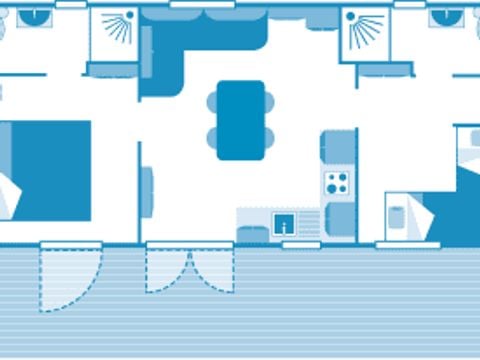 MOBILHOME 4 personnes - Cottage 4p 2ch 2SdB ****