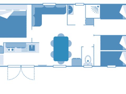 MOBILHOME 6 personnes - Cottage 6p 3ch ***