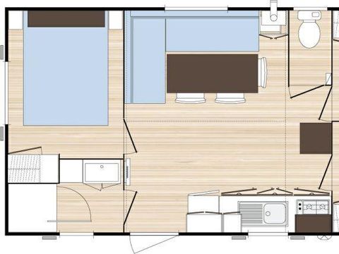 MOBILHOME 6 personnes - Le Family 3 chambres 29m² (4 adultes maxi - animaux interdits - non fumeur)