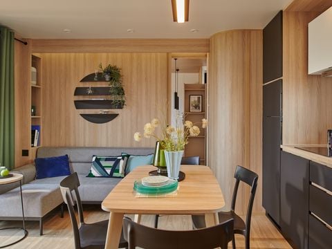 MOBILHOME 6 personnes - TAOS Luxe 40m2 terrasse 35m2+ jacuzzi privatif  - 6 pers 3 chambres 2 salles de bain - clim
