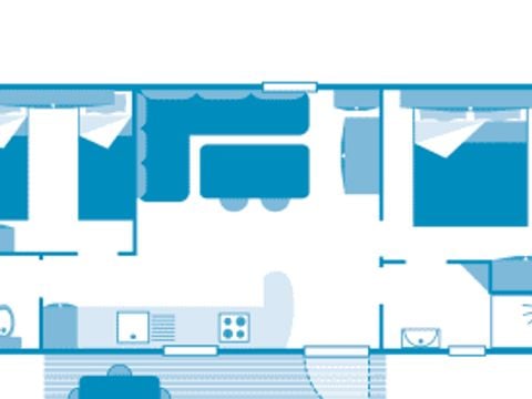 MOBILHOME 5 personnes - Cottage 4/5p 2ch clim ***