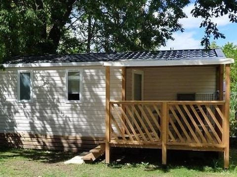 Mobilhome 4 personnes - ABRIVADO 2 chambres - 25m2 - avec CLIM + TV - Terrasse couverte 9 m²