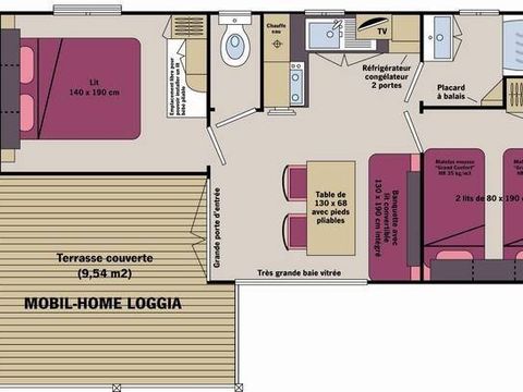 MOBILHOME 4 personnes - Confort 2 Chambres