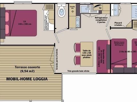 MOBILHOME 6 personnes - Confort 2 Chambres